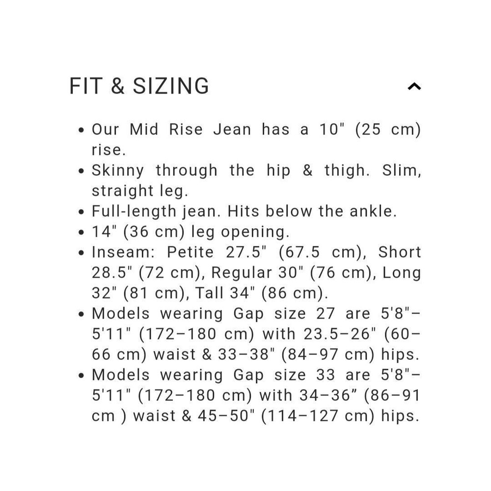 New Gap Jeans Size 10 /30 Black Classic Straight Stretch Mid-Rise 5-pocket Denim - Picture 11 of 11